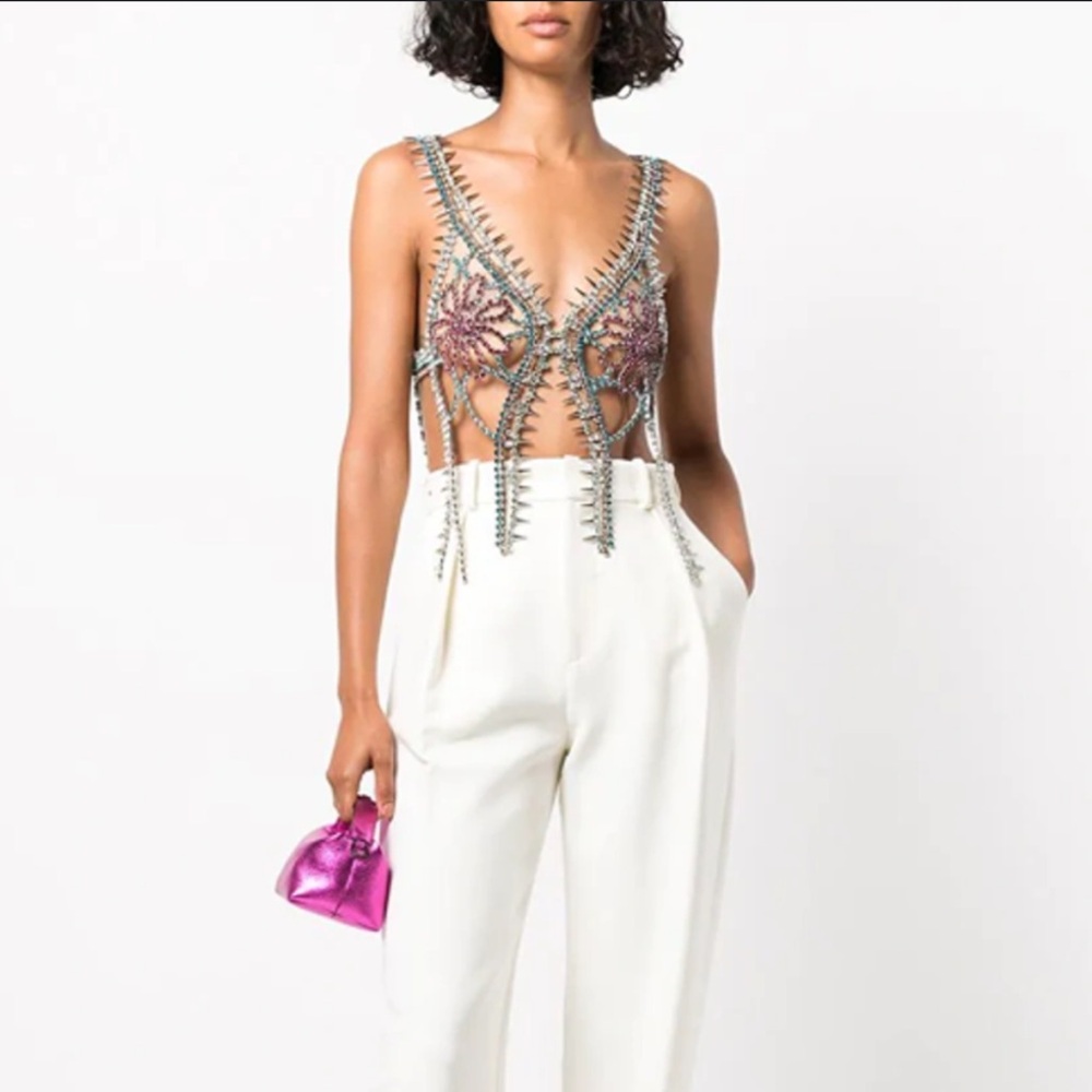 Brand New AREA crystal embellished top!!!!
